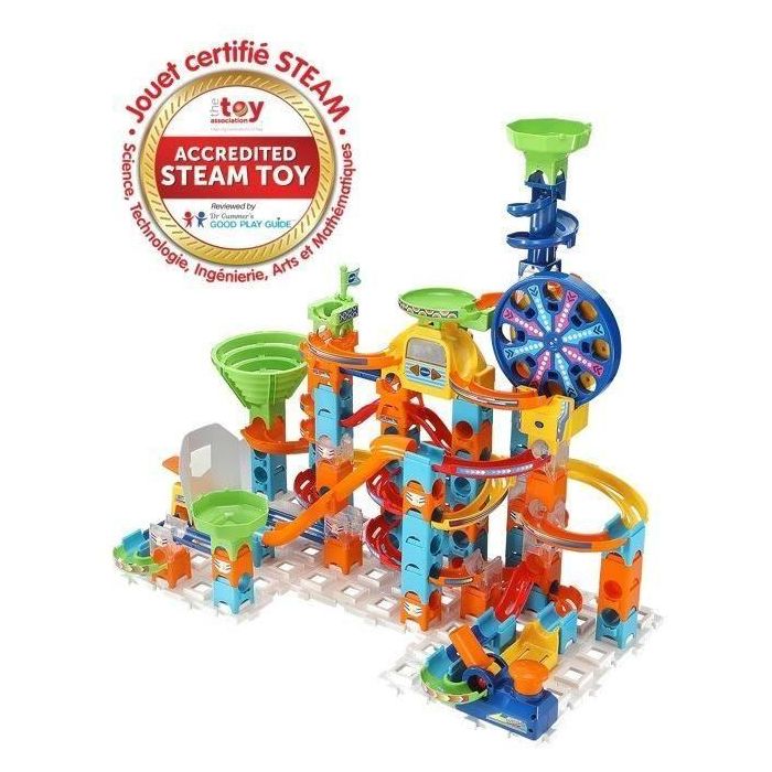 VTECH XL100E Marble Rush Ultimate Set Electronic Pista de Bolas – 133 Piezas, 2 Módulos Electrónicos, 10 MarbleBeads – 4+ Años 1 VTECH XL100E Marble Rush Ultimate Set Electronic Pista de Bolas – 133 Piezas, 2 Módulos Electrónicos, 10 MarbleBeads – 4+ Años 1