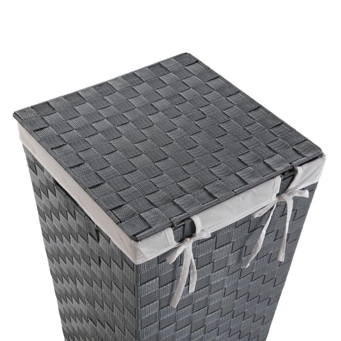 Cesto para la Ropa Sucia Versa Gris Poliéster Metal Polipropileno 33 x 52 x 33 cm 1 Cesto para la Ropa Sucia Versa Gris Poliéster Metal Polipropileno 33 x 52 x 33 cm 1