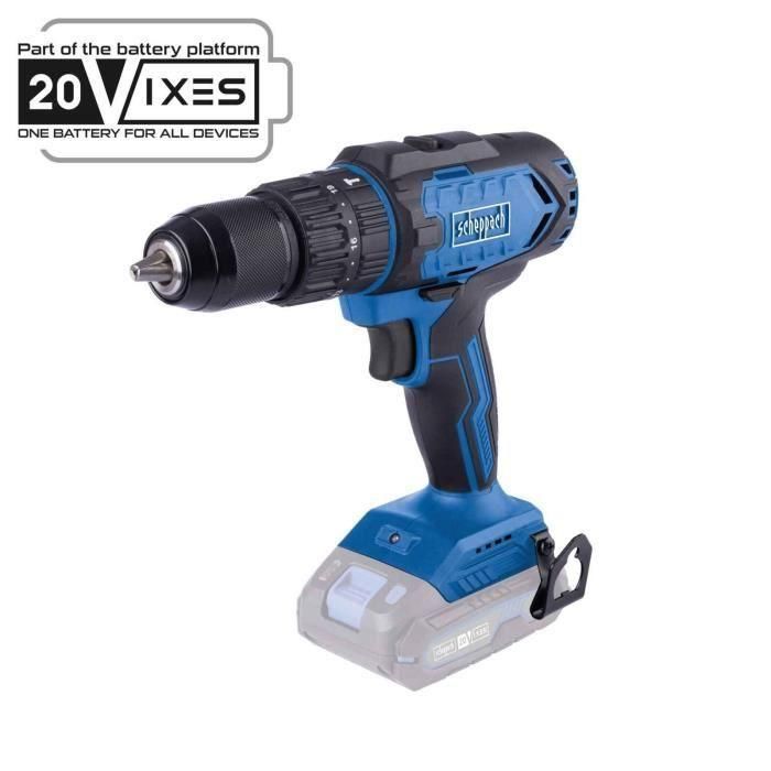 Taladro-destornillador de impacto - SCHEPPACH - 20V IXES - Par 45 Nm - Portabrocas 13mm - sin batería ni cargador - C-CD45-X Taladro-destornillador de impacto - SCHEPPACH - 20V IXES - Par 45 Nm - Portabrocas 13mm - sin batería ni cargador - C-CD45-X