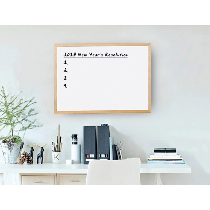 Q-connect Pizarra blanca melamina marco de madera 40x30 cm 5 Q-connect Pizarra blanca melamina marco de madera 40x30 cm 5