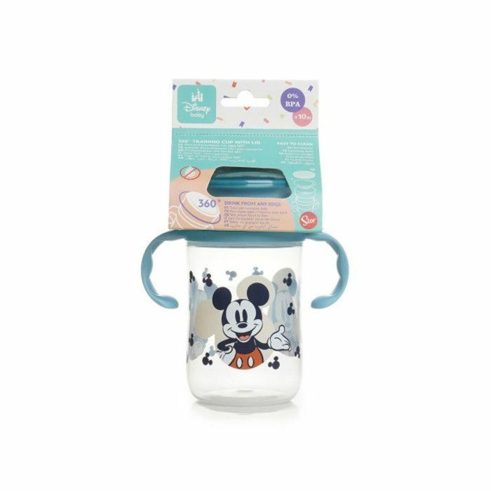 Thermobaby Taza de Aprendizaje 360° Mickey con Tapa. Ideal para Entrenamiento y Aprender a Beber 1