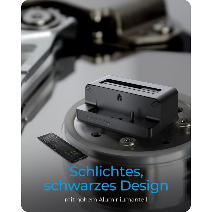 ICY BOX IB-2914MSCL-C31 Klon- und DockingStation für M.2 NVMe SSD und 3.5"/2.5" SATA HDD/SSD 8