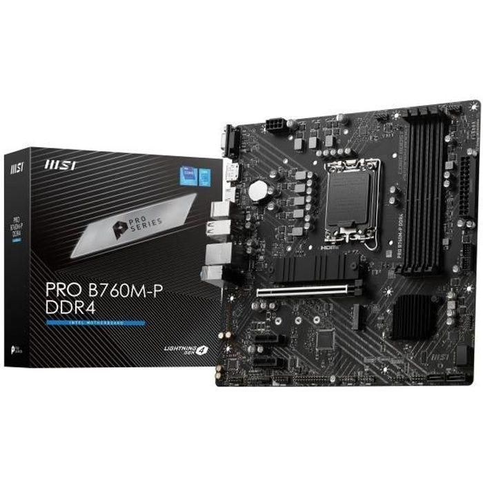 MSI 911-7E02-006 PRO B760M-P DDR4 Placa Base Micro ATX para Intel LGA 1700, Chipset B760, para PC 0 MSI 911-7E02-006 PRO B760M-P DDR4 Placa Base Micro ATX para Intel LGA 1700, Chipset B760, para PC 0