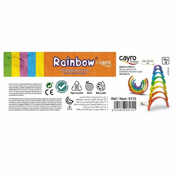 Cayro Rainbow Juguete de Madera para 1 Jugador - Edad Mínima Recomendada a partir de 18 Meses 10 Cayro Rainbow Juguete de Madera para 1 Jugador - Edad Mínima Recomendada a partir de 18 Meses 10