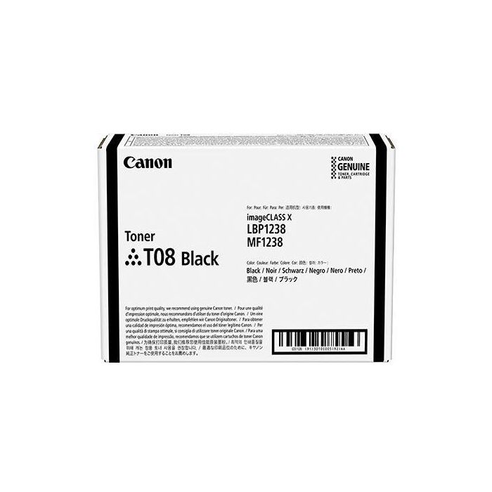 Canon Toner T08 Black Toner Cartridge 1 Pc(S) Original Canon Toner T08 Black Toner Cartridge 1 Pc(S) Original