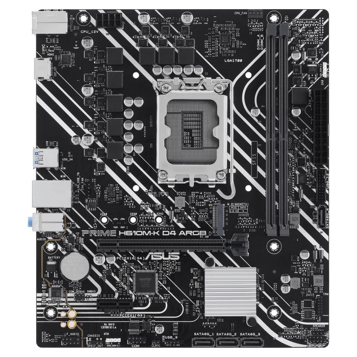 ASUS PRIME H610M-K D4 ARGB Placa Base Intel LGA 1700 DDR4 mATX 1 ASUS PRIME H610M-K D4 ARGB Placa Base Intel LGA 1700 DDR4 mATX 1
