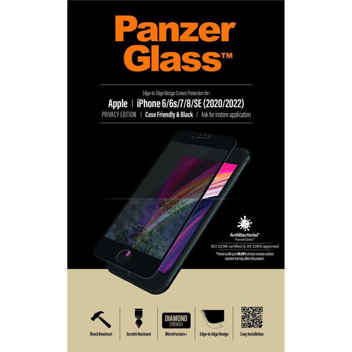 PanzerGlass E2E Privacy Protector Pantalla Vidrio Templado iPhone 6/6s/7/8/SE 2020/2022 Transparente 8