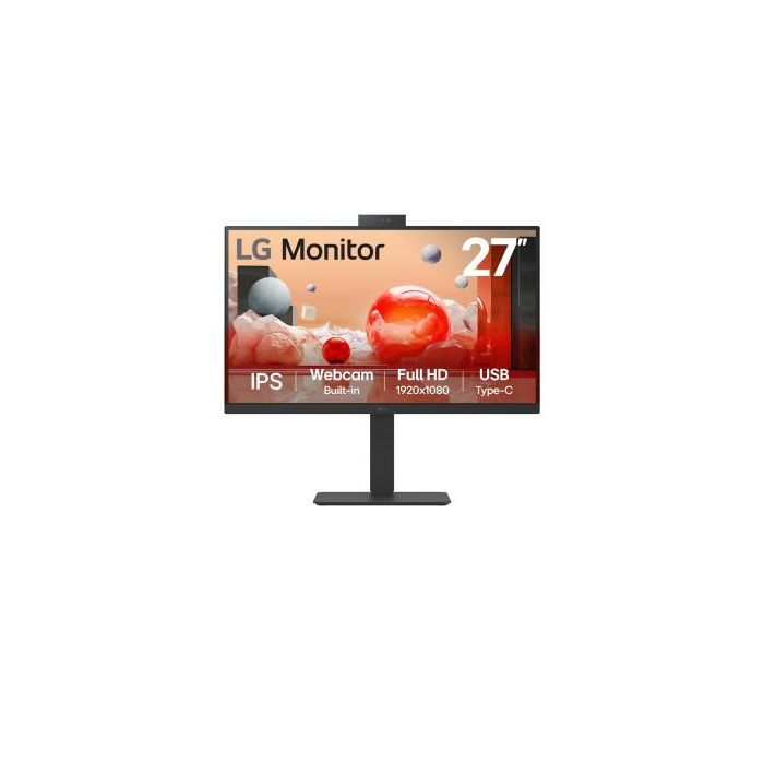 LG Monitor 27BA850-B 27" IPS Full HD Webcam Multimedia Regulable en Altura Negro