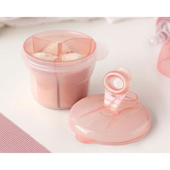 KioKids Dosificador de Leche en Polvo Giratorio Rosa 300 mL, 3 Compartimentos Semitransparentes, Bebé +0 Meses Soft Nordic 0 KioKids Dosificador de Leche en Polvo Giratorio Rosa 300 mL, 3 Compartimentos Semitransparentes, Bebé +0 Meses Soft Nordic 0