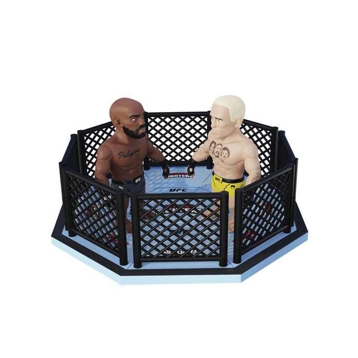 Figura articulada ufc punching bag 7,5 cms + set lucha 4