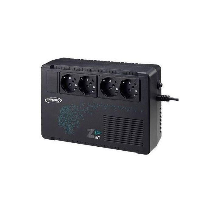 INFOSEC Zen Live 500 - Inversor interactivo de línea 500 VA 4 salidas FR / SCHUKO - 2 años de garantía 2 INFOSEC Zen Live 500 - Inversor interactivo de línea 500 VA 4 salidas FR / SCHUKO - 2 años de garantía 2
