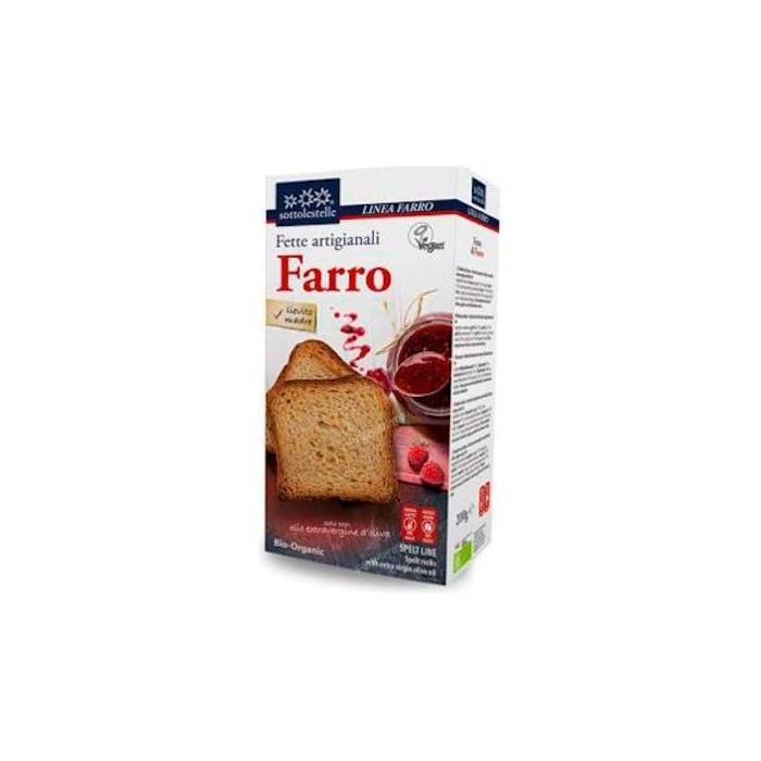 SOTTOLESTELLE Pan Tostado de Trigo Espelta Bio 190g - Con Aceite de Oliva Virgen Extra, Masa Madre Natural
