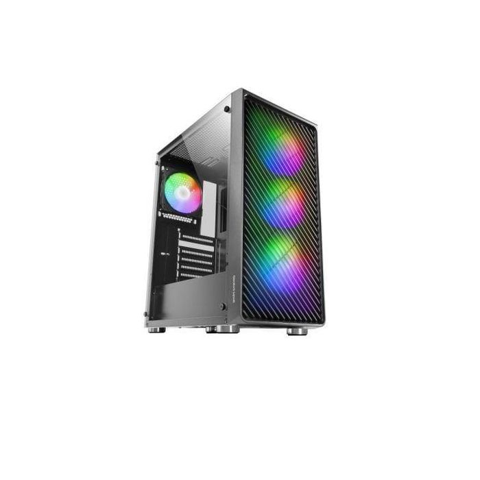 Mars Gaming MC - F Caja ATX con Ventana de Cristal Templado, 4 Ventiladores ARGB, Compatibilidad ATX, MicroATX, Mini-ITX 1