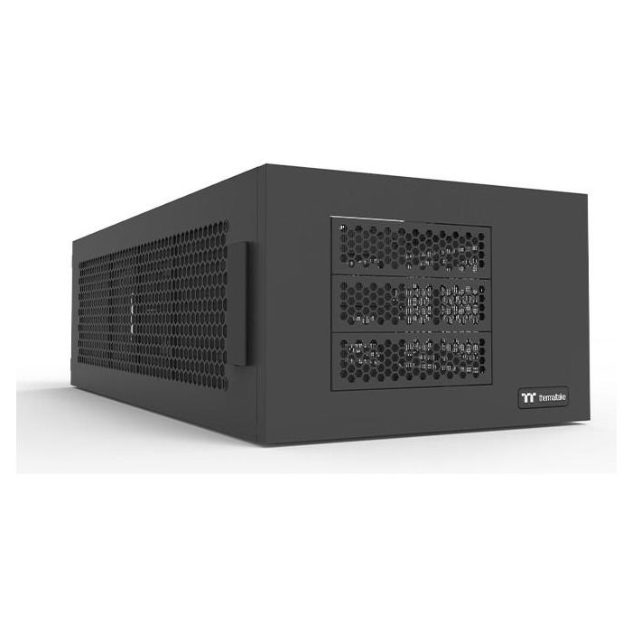 Thermaltake AX100 Estante PC Negro para ventiladores 120/140mm y radiador 480mm, soporta HDD 2.5/3.5"
