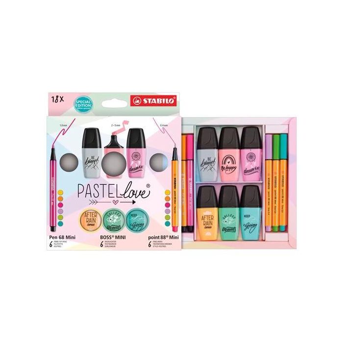 Stabilo Set Escritura Mini World Pastellove Estuche 18 Ud C-Surtidos Stabilo Set Escritura Mini World Pastellove Estuche 18 Ud C-Surtidos