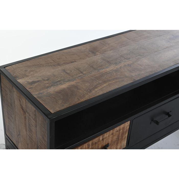 Mueble Tv Loft DKD Home Decor Negro Marron 40 x 55 x 125 cm 1