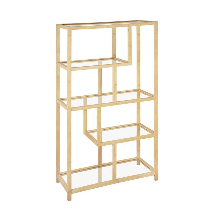 Estantería Versa Bambú Cristal 33,8 X 145,5 X 77 CM