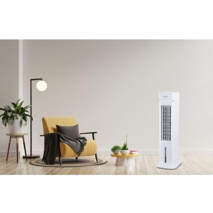 OCEANIC Ventilador de columna OCEANIC - 70W - Alto 76,5 cm - 3,5L - 3 velocidades - Oscilante - Blanco 4 OCEANIC Ventilador de columna OCEANIC - 70W - Alto 76,5 cm - 3,5L - 3 velocidades - Oscilante - Blanco 4