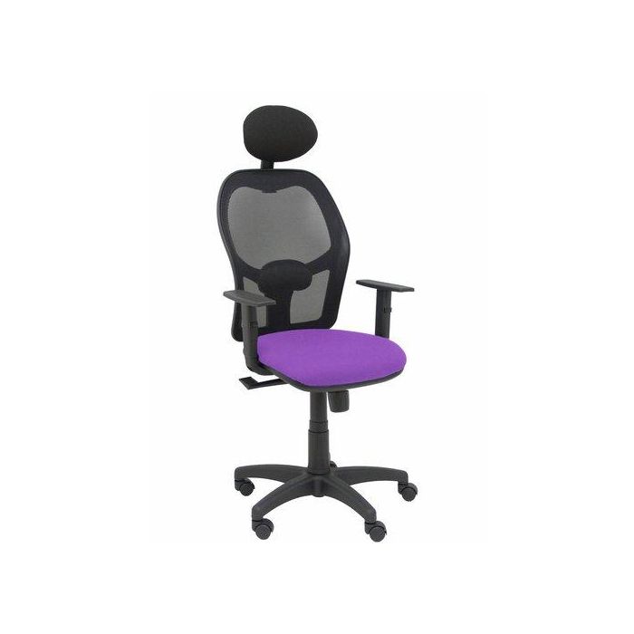 Silla Piqueras Y Crespo Alocen Brazos Regulables Cabecero Fijo Malla Negro Y Asiento Bali Lila