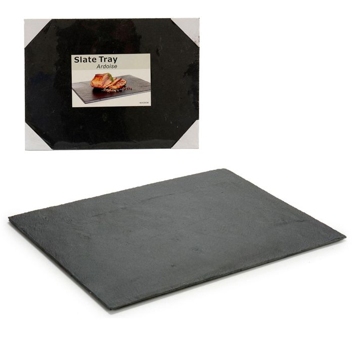 Kinvara Tabla de Pizarra Negra para Aperitivos 40x30 cm (10 Unidades) 1