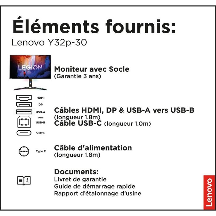 Monitor Lenovo Legion Y32p-30 31,5" 144 Hz 50-60 Hz 18 Monitor Lenovo Legion Y32p-30 31,5" 144 Hz 50-60 Hz 18