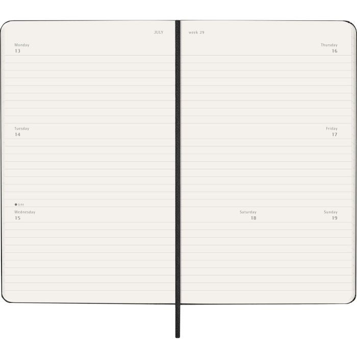 Agenda 2026 Tapa Dura 12 Meses Semanal Horizontal L (13 X 21 Cm) Negra Moleskine Dhb12Wh3Y26 3