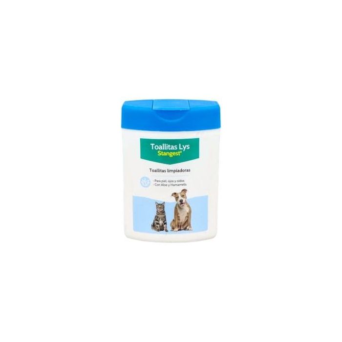 Stangest Toallitas Lys Higiene Piel Ojos Oídos para Perros y Gatos 40 Unidades