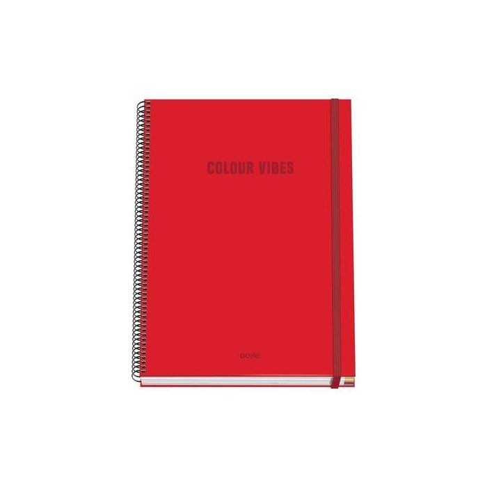 Bloc Dohe Colour Vibes Micro.Tapa Extra A4 100H 90Gr Cuadric.5X5 Rojo