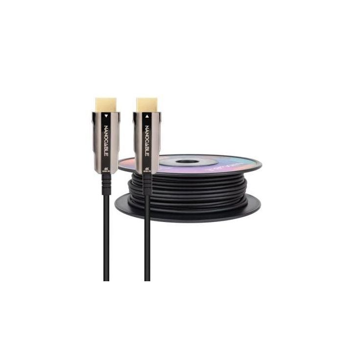 Cable HDMI 2.0 AOC 4K Nanocable 10.15.2030/ HDMI Macho - HDMI Macho/ 30m/ Negro Cable HDMI 2.0 AOC 4K Nanocable 10.15.2030/ HDMI Macho - HDMI Macho/ 30m/ Negro