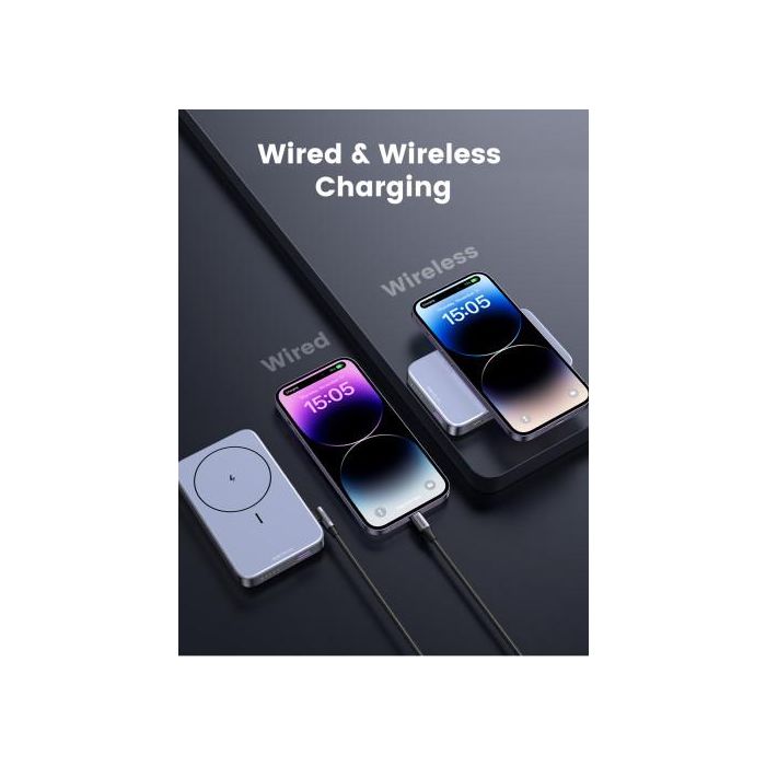 Ugreen 10000Mah Mini Powerbank Wireless 20W With Magsafe Grey 6