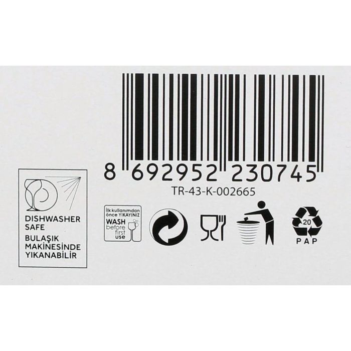 Lav Set 6 Vasos 360 cc Colección Assos (8 Cajas)