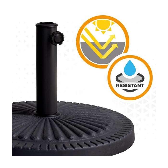 Base parasol poliresina 14 kg gris tubo d38/48 49x32cm 5 Base parasol poliresina 14 kg gris tubo d38/48 49x32cm 5