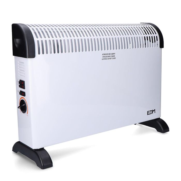 Edm Convector de aire modelo turbo 2000W 62.5x14x49cm Blanco 1 Edm Convector de aire modelo turbo 2000W 62.5x14x49cm Blanco 1