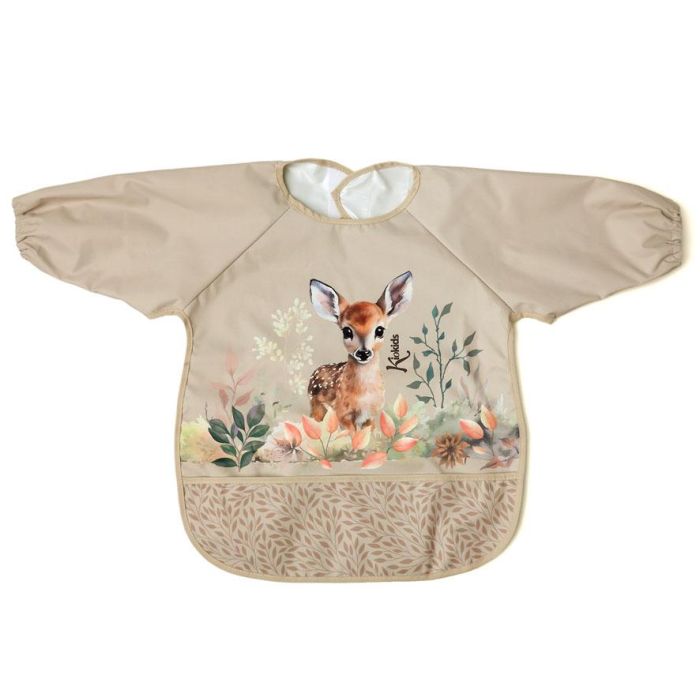 Babero Impermeable Con Mangas Ciervo Beige 2 Babero Impermeable Con Mangas Ciervo Beige 2