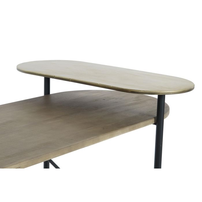 DKD Home Decor Mesa Centro Moderno Metal, MDF, Marmol Marron Negro Dorado 116 x 76 x 64 cm 5