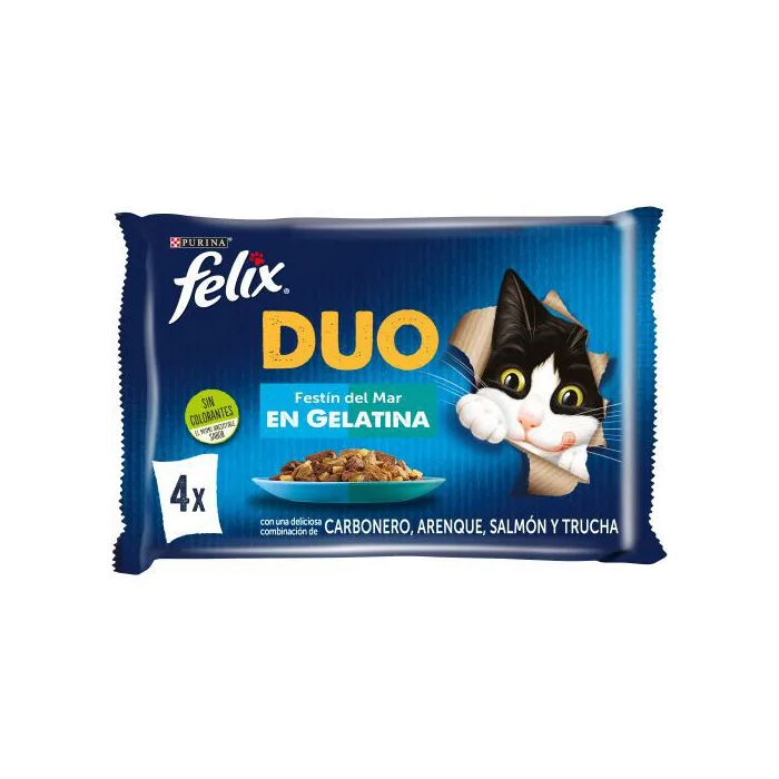 Purina Felix Feline Fantastic Duo Delicious Pescado 12x4x85 gr Purina Felix Feline Fantastic Duo Delicious Pescado 12x4x85 gr