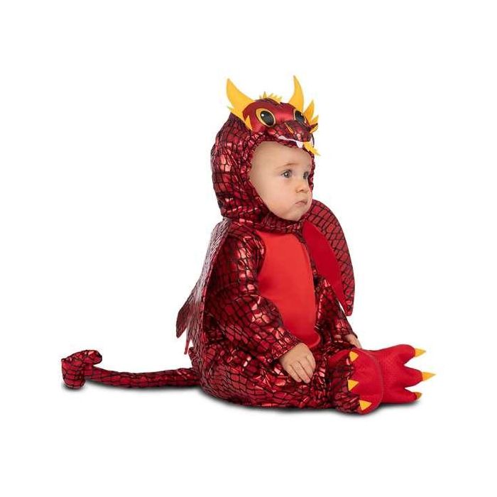 Disfraz bebé dragón capucha, mono con patucos, alas y cola talla 7-12 m 1 Disfraz bebé dragón capucha, mono con patucos, alas y cola talla 7-12 m 1