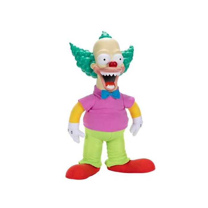 Jakks Pacific Peluche interactivo Krusty de Los Simpson con sonidos, voz multilingüe y pilas incluidas Jakks Pacific Peluche interactivo Krusty de Los Simpson con sonidos, voz multilingüe y pilas incluidas