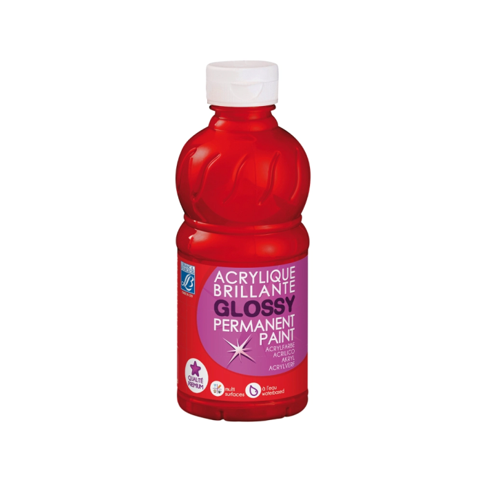 L&b Pintura Acrílica Brillo Rojo Primario Bote 250 ml 1