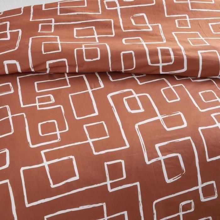Juego de cama - TODAY Crazy - Estampado gráfico - 2 personas - 220 x 240 cm - Naranja 1 Juego de cama - TODAY Crazy - Estampado gráfico - 2 personas - 220 x 240 cm - Naranja 1