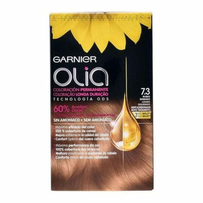 Garnier Olia Tinte Permanente Sin Amoniaco #7,3 Golden Dark Blonde, Cobertura Total Canas, Aceites Florales, 1 ud 0 Garnier Olia Tinte Permanente Sin Amoniaco #7,3 Golden Dark Blonde, Cobertura Total Canas, Aceites Florales, 1 ud 0
