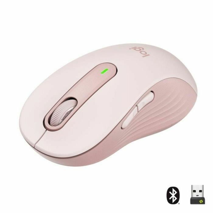 Ratón Inalámbrico Logitech Signature M650 L - Silencioso Tamaño Grande, Bluetooth, Botones Programables - Rosa