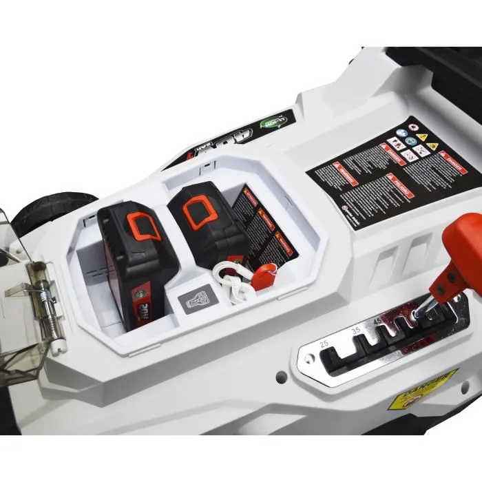 Elem Cortacésped Recargable 40V - Batería Litio 2Ah, 37cm Ancho Corte, 6 Alturas, 35L Colector, Mulching 2