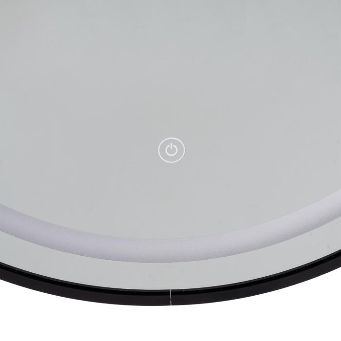 Espejo con Luz Led Negro Decoración 60 X 3 X 60 cm