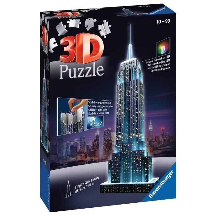 RAVENSBURGER Puzzle 3D Empire State Building Night Edition 216p 1