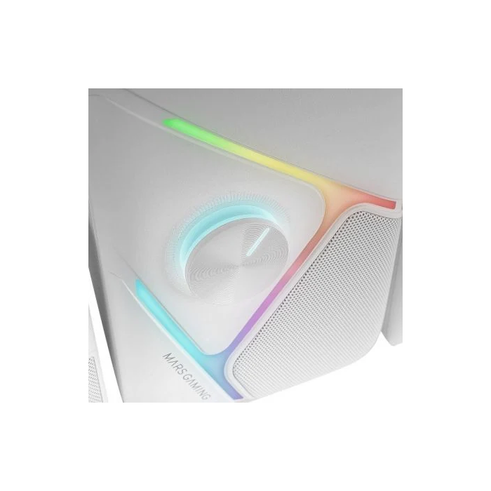 Mars Gaming Altavoces MS-H21 2.1 35W RGB Dinámico Sonido 3D Surround Control Volumen Frontal Blanco MSH21W Mars Gaming Altavoces MS-H21 2.1 35W RGB Dinámico Sonido 3D Surround Control Volumen Frontal Blanco MSH21W