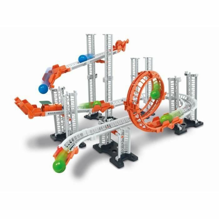 Clementoni Action & Reaction Starter Set - Juego de Construcción Científico de Física para Niños con Circuito de Canicas y Acelerador 1