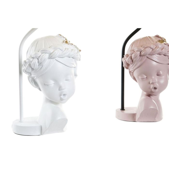 Lampara Sobremesa Romantico DKD Home Decor Blanco Rosa Palo 30 x 49 x 30 cm (2 Unidades) 5 Lampara Sobremesa Romantico DKD Home Decor Blanco Rosa Palo 30 x 49 x 30 cm (2 Unidades) 5