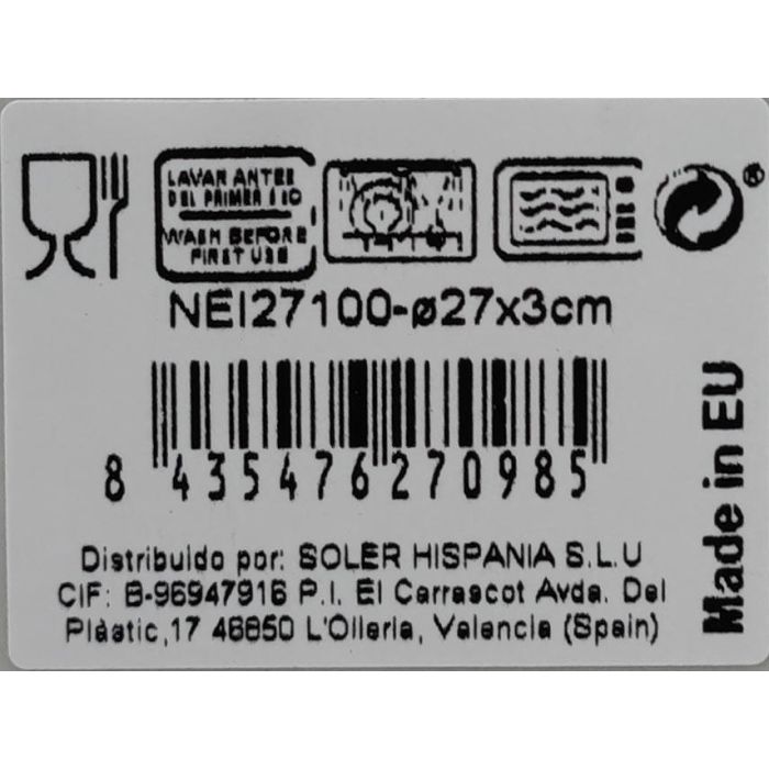 La Mediterranea Fuente Redonda "Neira" Nordic Ivor 27 cm (6 Unidades)