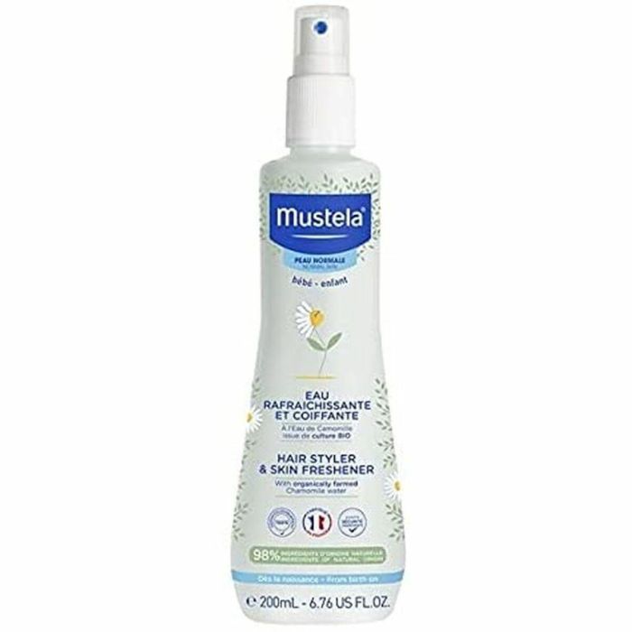 Mustela Agua para Peinar Refrescante Bebé-Niño con Camomila, 98% Ingredientes Naturales, Sin Alcohol y Brillo 200 ml Spray Mustela Agua para Peinar Refrescante Bebé-Niño con Camomila, 98% Ingredientes Naturales, Sin Alcohol y Brillo 200 ml Spray